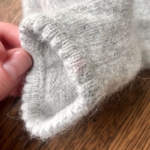 Olive Juice Grey Angora Blend Sweater Cozy Sweater - Picture 4 of 4